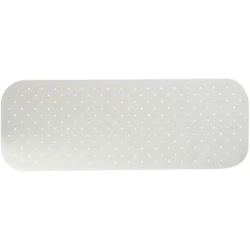 Produktbild: MSV Premium Duschmatte Badematte Badewannenmatte Badewanneneinlage antibakteriell rutschfest mit Saugnäpfen-Weiß-duftet nach Rosen-ca. 36 x 97 cm-waschbar bei 60° Grad, White
