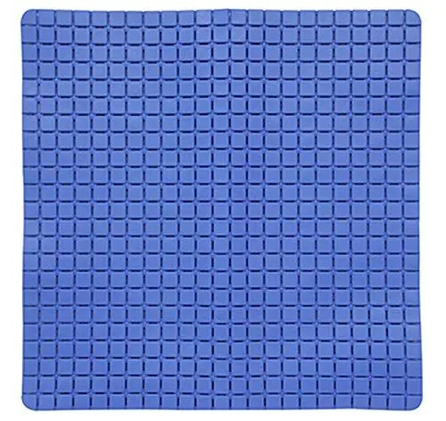 Produktbild: MSV Premium Duschmatte Badematte antibakteriell rutschfest mit Saugnäpfen - Blau - ca. 54 x 54 cm - duftet nach Rosen - waschbar bei 60° Grad