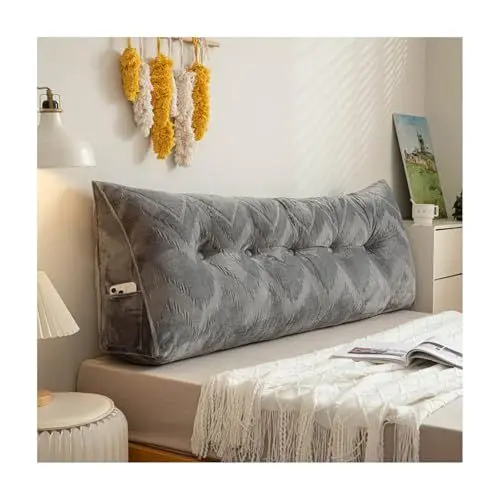 Produktbild: Mswborml B,150x50x20cm/59x20x8in, Luxus Lesekissen für Bett und Sofa, Rückenkissen 180cm 150cm 120cm 100cm Lang, Plüsch Keilkissen Lendenkissen mit Abnehmbarem und Waschbarem Bezug Rückenstützkissen