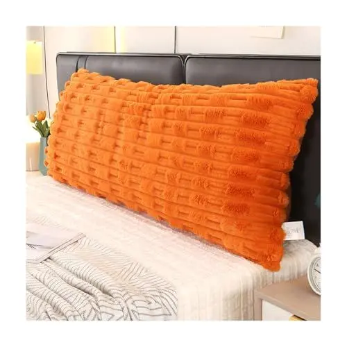 Produktbild: Mswborml F,200x55x20cm/79x21x8in, Plüschiges Lesekissen für Bett und Sofa, Luxus Keilkissen Bett mit Abnehmbarem und Waschbarem Bezug, Weiches Rückenkissen Bett Sitzkissen Ideal Zum Lesen, Fernsehen