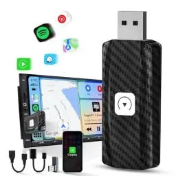 Produktbild: MSXTTLY Carplay Wireless Adapter, konvertiert Wired Carplay in kabelloses USB C/A, Mini & Stabil U2C-AIR 2.0 Schwarz