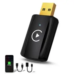 Produktbild: MSXTTLY Carplay Wireless Adapter, U2C-AIR 3.0 Wireless Carplay Stick für Autos mit Carplay Konvertieren Sie Wired Carplay in Wireless, USB C/A, 5.8 GHz WiFi, Schwarz
