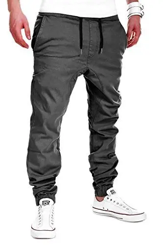 Produktbild: MT Styles Herren Harem Jogger Chino-Hose Jeans-Hose C-60 (Dunkelgrau, W32)