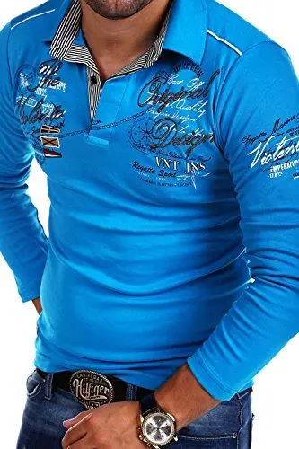 Produktbild: MT Styles Langarm Poloshirt Newport T-Shirt R-0742 (Türkis,
