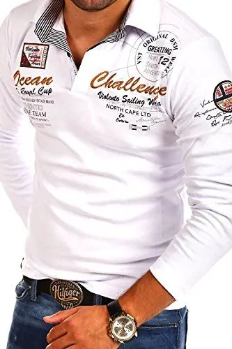 Produktbild: MT Styles Langarm Poloshirt Ocean Pullover R-0740 (Weiß, XXL)