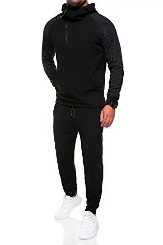 Produktbild: MT Styles Trainingsanzug mit Zipper Jogginganzug R-1082 (Schwarz, S)