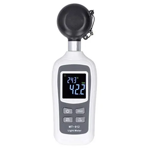 Produktbild: MT - 912 Handheld Digitales Lichtmessgerät Beleuchtungsstärkemessgerät LCD Mini Luxmeter Luminometer Photometer 0~200K Lx