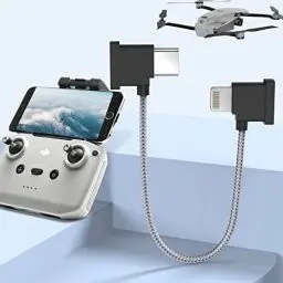 Produktbild: MTAKYI USB-C-Zu-IOS-Telefon Kabel, Drohnen-Adapter, 15-cm-Fernbedienungs Kabel für Lightning Auf Typ-C, Rechter Winkel für DJI Mavic Air 2-Fernbedienung und iPhone-Gerät