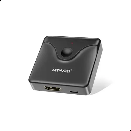 Produktbild: MT-VIKI 4K60Hz HDMI Switch 2 in 1 Out Bidirektionaler HDMI Splitter 1 in 2 Out HDMI Switcher 2 In 1 Out Kompatibel mit Laptops, PC, Xbox Serie, PS5/PS4, Projektor, Beamer 6m Reichweite 18Gbps