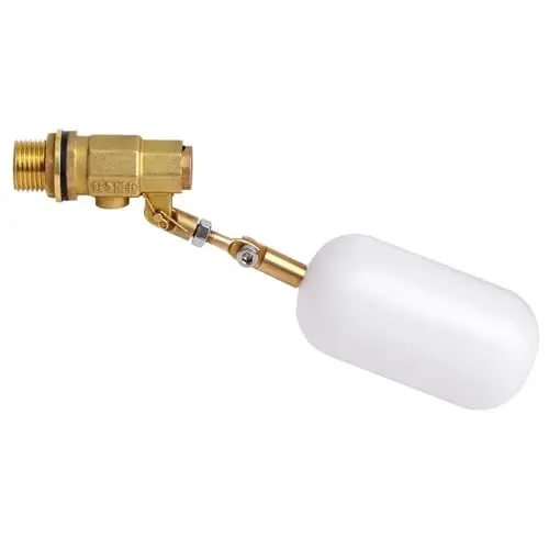 Produktbild: MUALROUS 2PCS Messing-Schwimmerventil 1/2 Zoll Wasserschwimmer-Kugelhahn mit verstellbarem Arm, Viehwassertank Schwimmerventil Schalter Messing Absperrbecken Auto Fill Ventil für Teiche Pool Aquarien