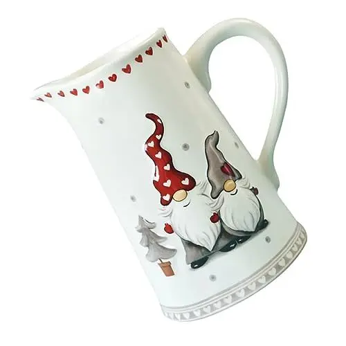 Produktbild: MUCKLILY Einzigartiger Weihnachtswasserkrug mit Großer Kapazität Keramik Kalter Wasserkocher Weihnachtspotcher Dekorativer für Zuhause