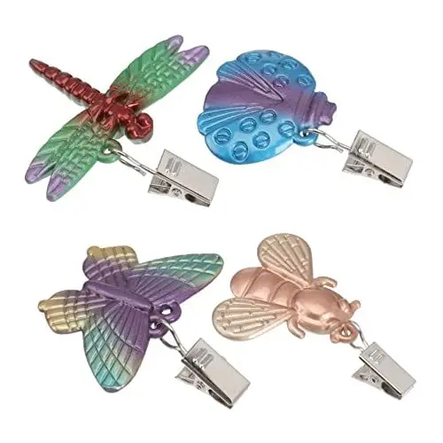 Produktbild: MUCKLILY 1 Satz 4 Stk Tischdecke Anhänger Tischtuchklammern Tischtuchhalter Tischdeckenclips draussen einstellen Kombination Tischdeckenklammer Duschvorhang Zinklegierung