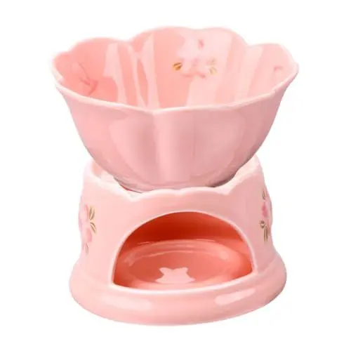 Produktbild: MUCKLILY 1 Satz Schokolade Schmelztiegel Keramikfondue- Pot Bonbon-schmelztopf Käsefondue-Topf Aus Keramik Keramikschmelztiegel. Mini-heizung Fondue Party Set. Haushalt Küchenwaren Rosa