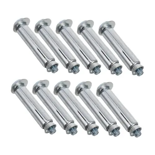 Produktbild: MUCKLILY Betonwandankerschrauben-set 10 Stück M10 X 80 Dehnschrauben Befestigungselemente Für Bodenschwellen Wohnzubehör Einfahrtsschrauben Hohe Festigkeit
