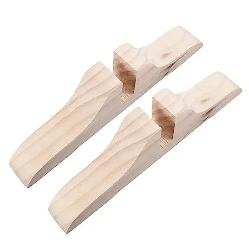 Produktbild: MUCKLILY 2st Teilerbasis Gartenzaunständer Sichtschutzclip Verdickter Teilerboden Klappbarer Raumteilerständer Bildschirmfüße Stehen Trennbasis Teilung Holz Stützfüße Büro