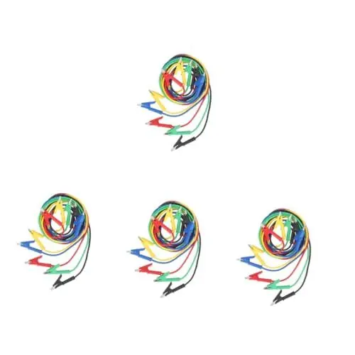 Produktbild: MUCKLILY 4 Sätze Messleitung Mit Krokodilklemme Jumper Wire Alligator Clips Überbrückungsdrähte Mit Krokodilklemmen Messleitungen Mit Krokodilklemmen Alligator-prüfleitungen Pvc 5 Stück * 4