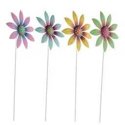 Produktbild: MUCKLILY 4 Stücke Eisen Blume Einsatz Decor Floral Garten Stake Blumen Im Freien Große