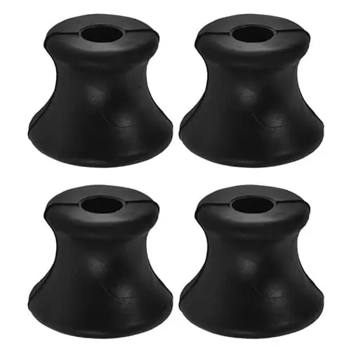 Produktbild: MUCKLILY 4 Stück Musik Tuning Zubehör Stimmgabel Zubehör Stimmgabelhalter Gummi Schwarz Universelles Zubehör Für Musikinstrumente