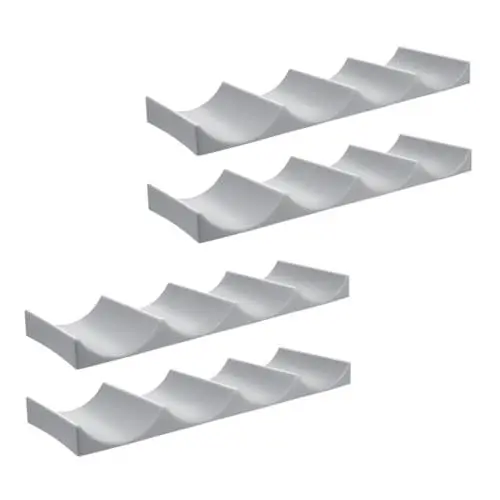 Produktbild: MUCKLILY Stabiles Weinregal-Set Aus Kunststoff 4-teilig Europäisches Design Weinflaschenständer für Die Arbeitsplatte