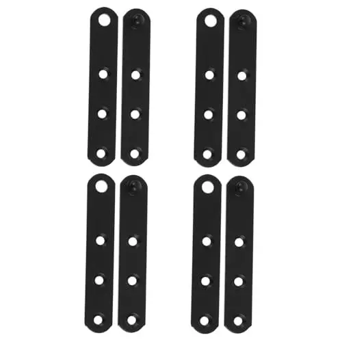 Produktbild: MUCKLILY 4stücke Flache Reparaturplatte Für Holz Gerade Strebenhalterungen Metallbefestigung Holzverbindungsplatten Zur Möbelreparatur