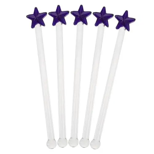 Produktbild: MUCKLILY 5st Rührstäbchen Aus Glas Stabrührer Aus Glas Für Getränke -sticks Mischrührer -rührstäbchen Cocktailrührer -rührstab Kaffeestock Glasstab Heisses Getränk