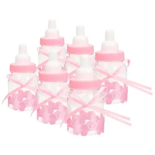 Produktbild: MUCKLILY 6Stücke Mini Milchflaschen Süßigkeiten Boxen für Hochzeiten und Partys Robuste Leckerli Behälter aus Stabilem Material für Babyparty Gäste und Festlichkeiten