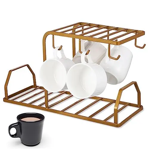 Produktbild: MUCKLILY Abtropfgestell für Kaffeetassen Kaffeebecherhalter für Thekenständer Teetassen-Ausstellungsständer Kaffeetassenhalter Espressotasse Cup-Organisator Teetassenhalter