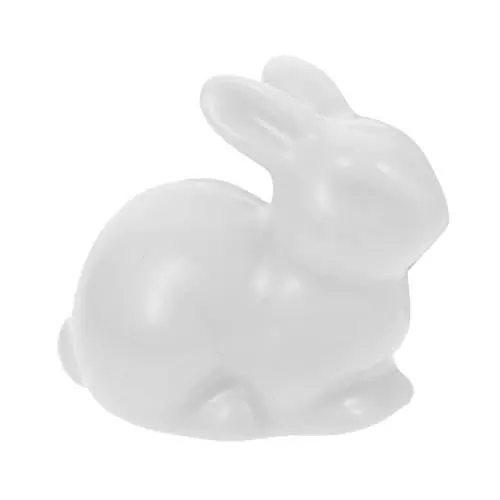 Produktbild: MUCKLILY Miniatur Kaninchen Statue Aus Keramik Kleine Hasenfigur Ornament Deko Für Schreibtisch Regal Tierfigur Keramiktiere Basteldekoration