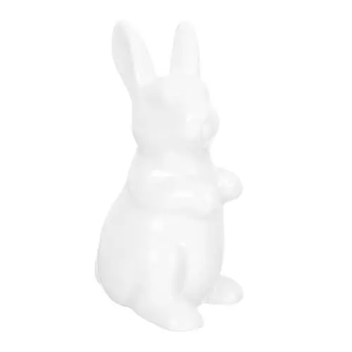 Produktbild: MUCKLILY Kaninchen-verzierung Mini Hase Skulptur Kaninchen Landschaft Ornamente Mini Osterhasen Figur Hasen Dekofigur Mini Landschaft Deko Büro Tischdekoration Weiß Tier Keramik