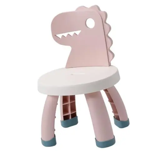 Produktbild: MUCKLILY Kleinkindstuhl Cartoon Dinosaurier Stuhl Mit Rückenlehne Hocker Für Junge Mädchen Vorschulstuhl Mit Fallschutz Für Familie