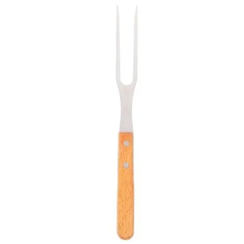 Produktbild: MUCKLILY Multifunktionale GrillgeräTe FüR Den AußEnbereich Edelstahl Serviergabel Mit Holzgriff FüR Fleisch Bbq Und Camping 24.80 Cm Lang