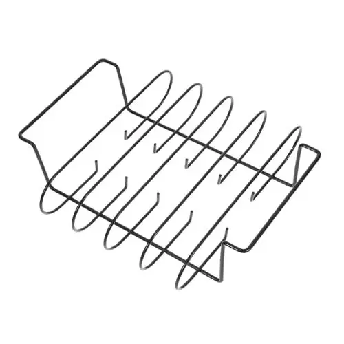 Produktbild: MUCKLILY Non Stick Grill Rack Für Air Fryer Vertikaler Hähnchen Drumstick Halter Für Bbq Und Camping Robustes Design Für Steaks Kabobs Und Gemüse