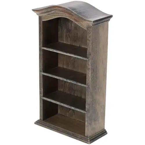 Produktbild: MUCKLILY Puppenhaus-Bücherregal 1:12 Handgefertigte Puppenhaus-Miniaturmöbel Holz-Bücherregal Holzregal Schrank Mini-Rollenspiel-Bücherregal Spielzeug Puppenhaus-Möbelzubehör –