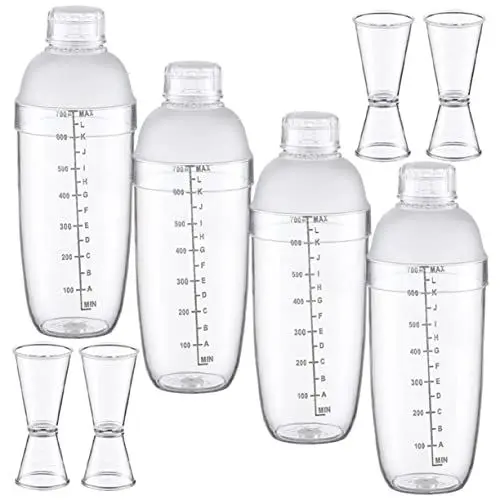 Produktbild: MUCKLILY 1satz Cocktail Shaker Professionelles Handmixgerät Für Drinks Teilig Mit Messbechern Und Gläsern Für Zuhause Bar Und Milchtee-läden