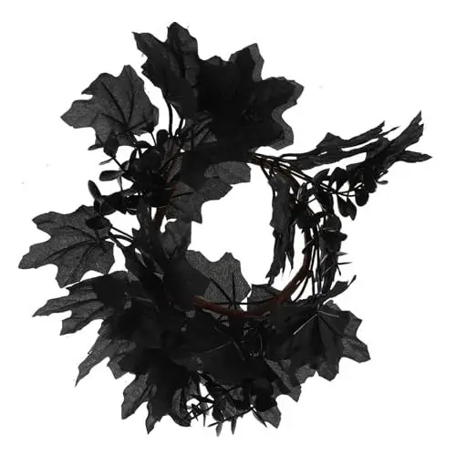 Produktbild: MUCKLILY Spukhaus hängen Halloween-Wohnkultur Halloween wanddeko Kerzen Halloween-Fake-Kranz künstlicher Türkranz draussen schmücken Anhänger Papierring Ornament