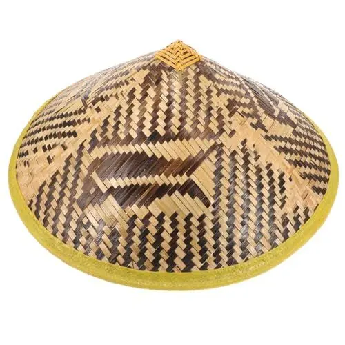 Produktbild: MUCKLILY Für Bühnenauftritte Traditioneller Asiatischer Sonnenhut Verstellbar Atmungsaktiv Leicht Dekorative Kopfbedeckung Für Cosplay Stilvoller Japanischer Reisbauernhut