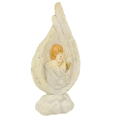 Produktbild: MUCKLILY Taufschmuck Taufgeschenke für Jungen Betende Figur religiös Kunsthandwerk aus Kunstharz Taufe-Statue Statue der betenden Hände Jesus schmücken das erste Mal Ornamente Weiß