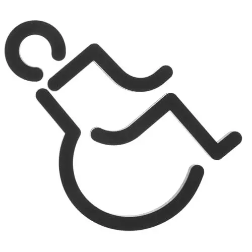 Produktbild: MUCKLILY Türschild Wc Rollstuhlsymbol Für Behinderte Toilettenschild Für Toiletten Und Aufzüge Installieren Bedienen
