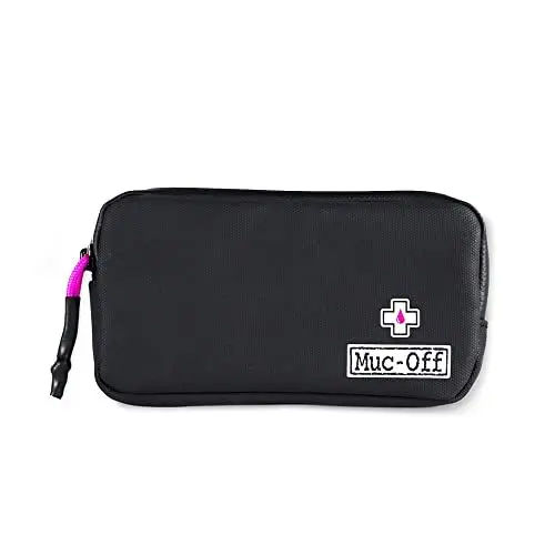 Produktbild: Muc-Off Essentials Wasserfeste Tasche – Robustes Schwarzes 900D Polyester - Wasserabweisende Fahrradtasche - Fahrrad Zubehör zur Aufbewahrung von Ersatzschläuchen, Reifenhebern oder Handy