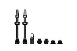 Produktbild: Muc-Off Schwaze Presta Tubeless Ventile, 60 mm - Hochwertige Anti-Leck Fahrradventile mit integriertem Werkzeug zum Entfernen des Ventilkerns
