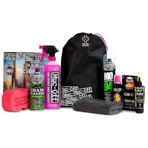 Produktbild: Muc-Off Ultimatives Commuter Kit - Fahrrad Zubehör für Pendler – Fahrradpflege und Fahrradpannen Set - mit Fahrradreiniger, Kettenreiniger Fahrrad und B.A.M! Pannensofortreparatur