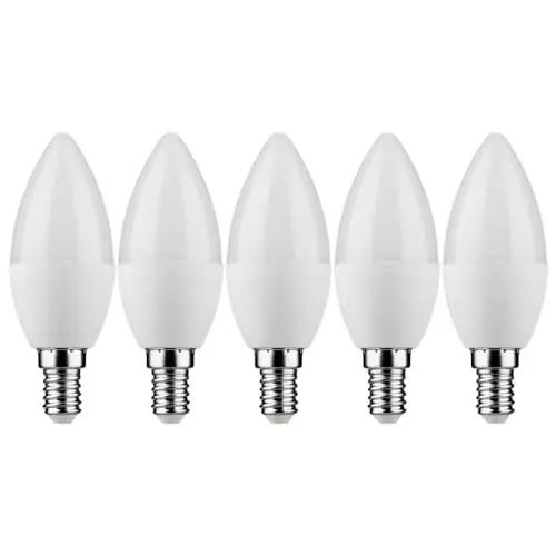 Produktbild: Müller-Licht 5 x LED Leuchtmittel Kerzen 2,9W = 25W E14 matt 250lm warmweiß 2700K 180°