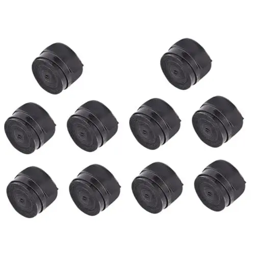 Produktbild: MUELODSIC 10rolle Klebriger Schlägergriff Rutsch Tennisschläger Overgrips Badminton Overgrips Schweißband Outdoor Sportzubehör Tennisband Handgriffe Schwarz