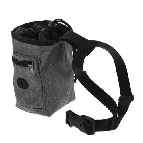 Produktbild: MUELODSIC Anti-Rutsch-Pulver zum Klettern Kreidesack Klettern Block Mäppchen Kreidebeutel zum Klettern Kletterbeutel Kletterhose kletterzubehör Chalkbag-Eimer Kletterbedarf Oxford-Stoff Grey