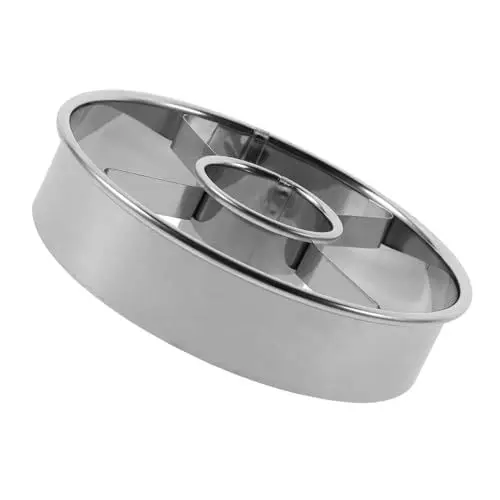 Produktbild: MUELODSIC Edelstahl Donut Ausstecher Rundes Backform Teigausstecher Fondant Cutter Leicht zu Reinigen Wiederverwendbar Für DIY Kuchen Dekoration Backzubehör