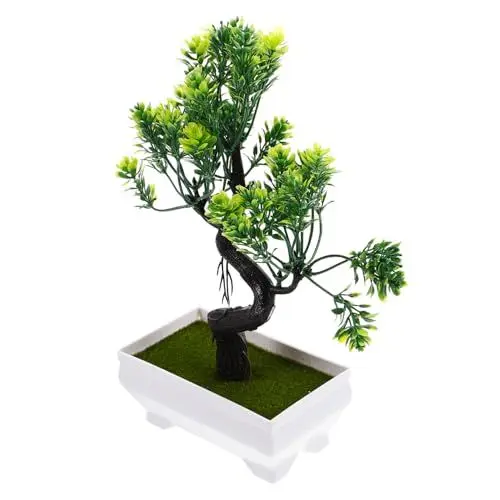 Produktbild: MUELODSIC Kunstpflanze Mit Topf Lebensechter Bonsai-Baum Aus Pe-Kunststoff Für Innenbereich Zierpflanze Für Schreibtisch Und Homeoffice Maße