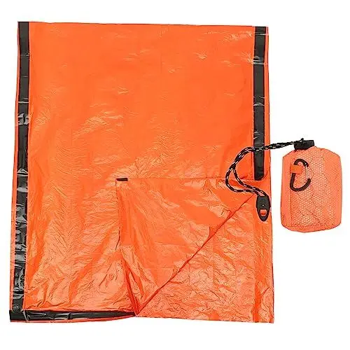 Produktbild: MUELODSIC Notfall Schlafsack Aus Pe-alufolie Tragbarer Biwaksack Mit Praktischem Zugband Und Leicht Für Outdoor-aktivitäten Und Überlebensausrüstung