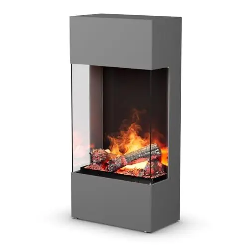 Produktbild: muenkel design Turan (Elektrokamin Opti-myst): Aluminiumgrau