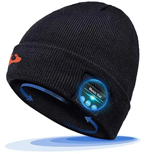 Produktbild: Mütze mit Bluetooth Kopfhörer Geschenke für Frauen und Männer - Bluetooth Mütze Weihnachten Adventskalender 2022, HD Stereo Lautsprecher Mütze Herren und Damen Nikolaus Geschenke für Laufen/Radfahren