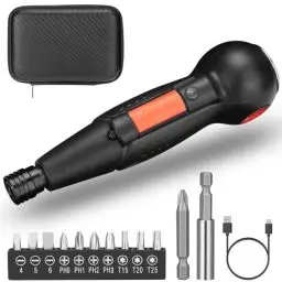 Produktbild: MUEZDUR Professional Akkuschrauber, 4.2V Mini Schraubenzieher Set, Elektrischer Schraubendreher 3/10 N.m Cordless Screwdriver Set mit USB kabel, Magnetischen Präzisionsbohrern, und Aufbewahrungsbox